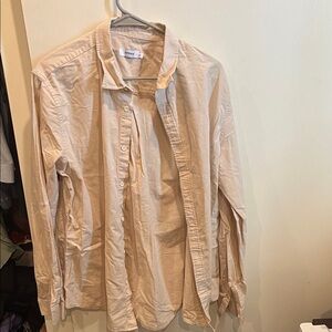 Beige Button-Up Shirt
